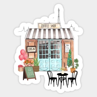 Cafe in Paris Sticker